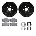 thumbnail image 1 of Dynamic Friction Company Front Brake Rotors-Drilled and Slotted-Black with 5000 Advanced Brake Pads includes Hardware 8512-13009, 1 of 3
