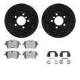 thumbnail image 1 of Dynamic Friction Company Front Brake Rotors-Drilled and Slotted-Black with 5000 Advanced Brake Pads includes Hardware 8512-32014, 1 of 3
