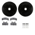 thumbnail image 1 of Dynamic Friction Company Front Brake Rotors-Drilled and Slotted-Black with 5000 Advanced Brake Pads includes Hardware 8512-40360, 1 of 3