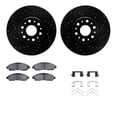 thumbnail image 1 of Dynamic Friction Company Front Brake Rotors-Drilled and Slotted-Black with 5000 Advanced Brake Pads includes Hardware 8512-48073, 1 of 3