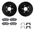 thumbnail image 1 of Dynamic Friction Company Front Brake Rotors-Drilled and Slotted-Black with 5000 Advanced Brake Pads includes Hardware 8512-52035, 1 of 3