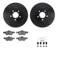 thumbnail image 1 of Dynamic Friction Company Front Brake Rotors-Drilled and Slotted-Black with 5000 Advanced Brake Pads includes Hardware 8512-54170, 1 of 3