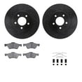 thumbnail image 1 of Dynamic Friction Company Front Brake Rotors-Drilled and Slotted-Black with 5000 Advanced Brake Pads includes Hardware 8512-54172, 1 of 3