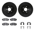 thumbnail image 1 of Dynamic Friction Company Front Brake Rotors-Drilled and Slotted-Black with 5000 Advanced Brake Pads includes Hardware 8512-67091, 1 of 3