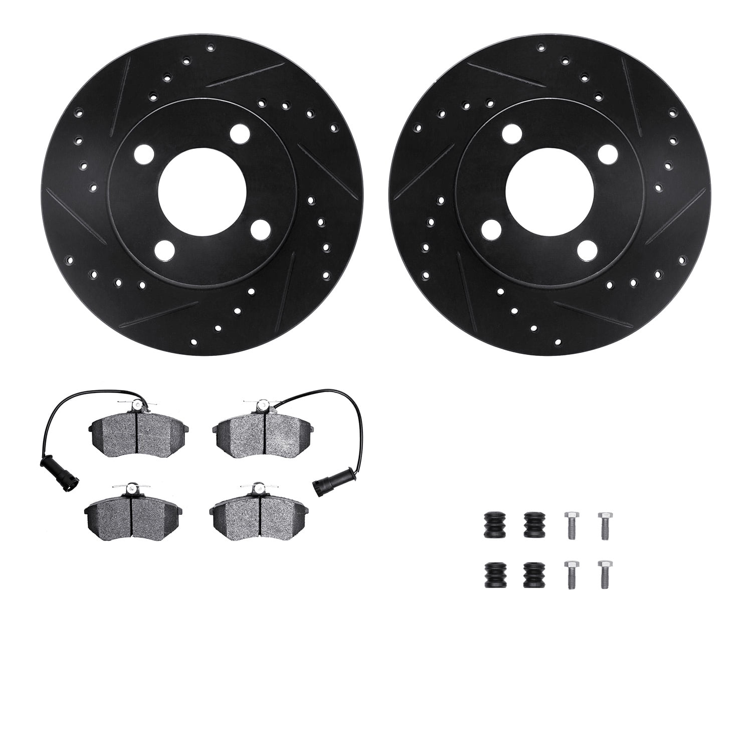 Kit Disques De Frein Avant Dynamic Friction Company – Percés Et Fendus Noirs – Référence 4000