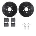 thumbnail image 1 of Dynamic Friction Company Front Brake Rotors-Drilled and Slotted-Black with 5000 Advanced Brake Pads includes Hardware 8512-74073, 1 of 3