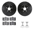 thumbnail image 1 of Dynamic Friction Company Front Brake Rotors-Drilled and Slotted-Black with 5000 Advanced Brake Pads includes Hardware 8512-75012, 1 of 3