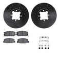thumbnail image 1 of Dynamic Friction Company Front Brake Rotors-Drilled and Slotted-Black with 5000 Advanced Brake Pads includes Hardware 8512-76004, 1 of 3
