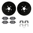 thumbnail image 1 of Dynamic Friction Company Front Brake Rotors-Drilled and Slotted-Black with 5000 Advanced Brake Pads includes Hardware 8512-76082, 1 of 3