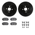 thumbnail image 1 of Dynamic Friction Company Front Brake Rotors-Drilled and Slotted-Black with 5000 Advanced Brake Pads includes Hardware 8512-76172, 1 of 3