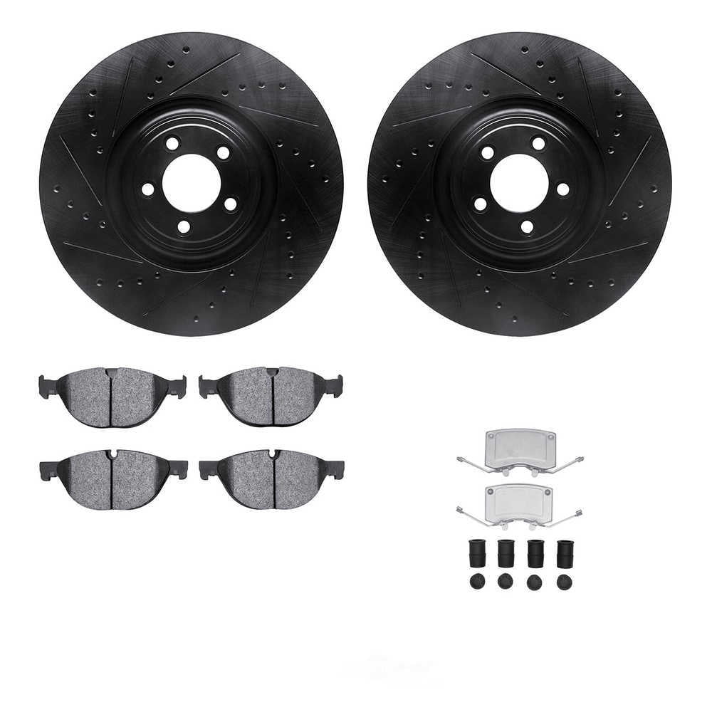 Dynamic Friction Company 8612-20018 DFC Rotors-Drilled and Slotted-Black with EURO 5000 Ceramic