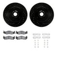 thumbnail image 1 of Dynamic Friction Company Front Brake Rotors-Drilled and Slotted-Black with Heavy Duty Brake Pads includes Hardware 8212-42084, 1 of 3