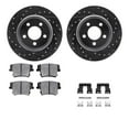thumbnail image 1 of Dynamic Friction Company Front Brake Rotors Drilled and Slotted Black with Heavy Duty Brake Pads includes Hardware - 8212-99100, 1 of 3