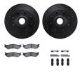 thumbnail image 1 of Dynamic Friction Company Front Brake Rotors-Drilled and Slotted-Black with Ultimate Duty Performance Brake Pads includes Hardware 8412-54025, 1 of 3