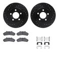 thumbnail image 1 of Dynamic Friction Company Front Brake Rotors-Drilled and Slotted-Black with Ultimate Duty Performance Brake Pads includes Hardware 8412-54032, 1 of 3