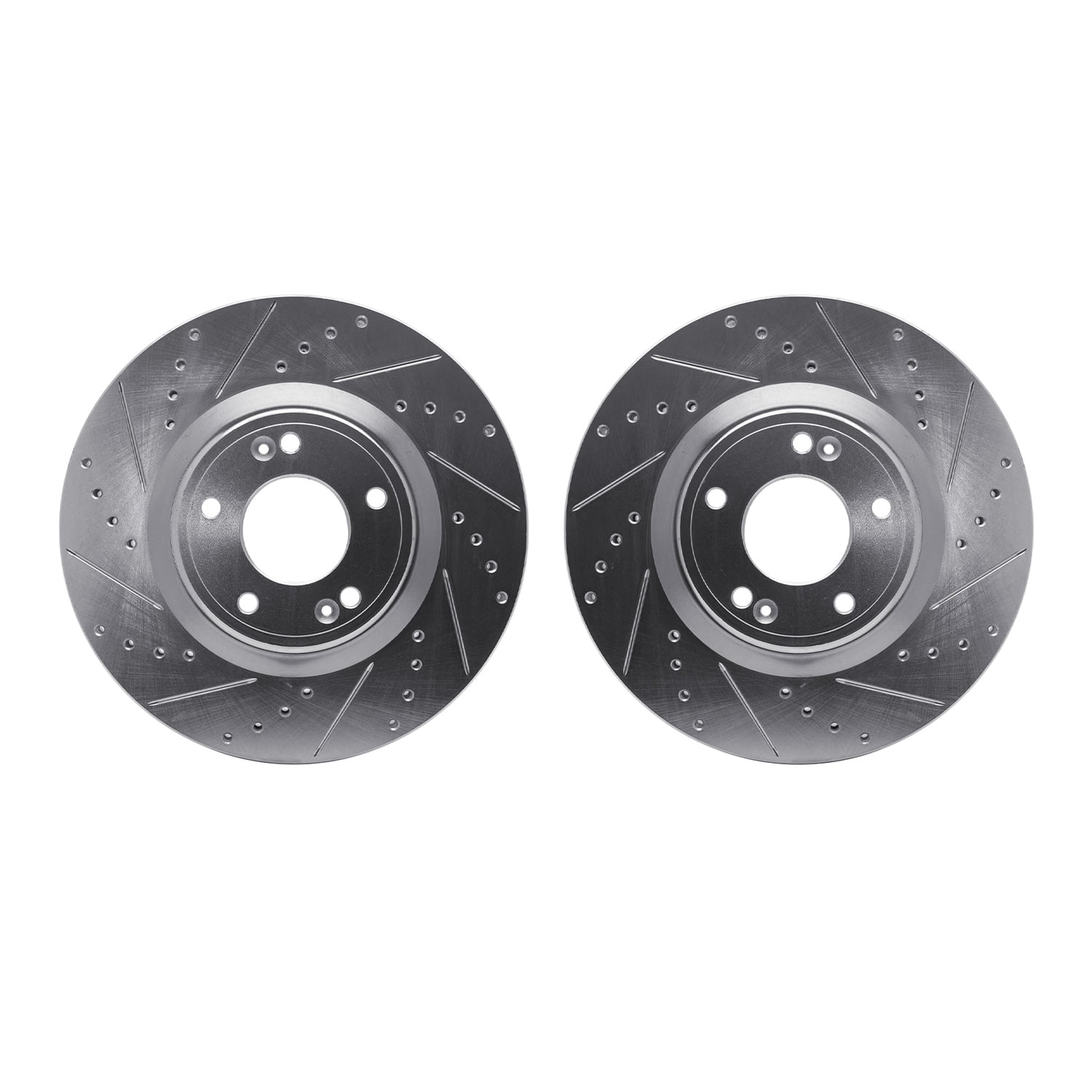 Dynamic Friction Company Front Brake Rotors-Drilled and Slotted-Silver 7002-03019