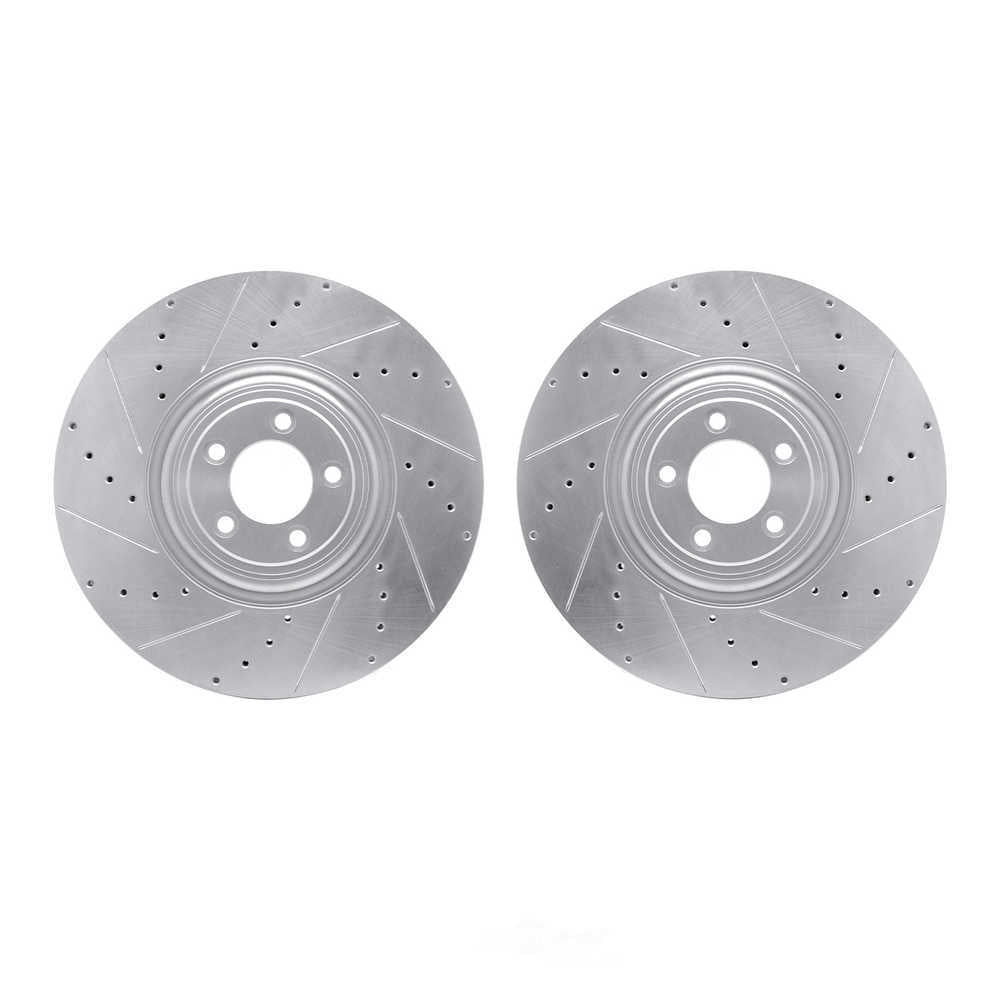 Dynamic Friction Company 7002-20006 DFC Brake Rotors - Drilled & Slotted - Silver