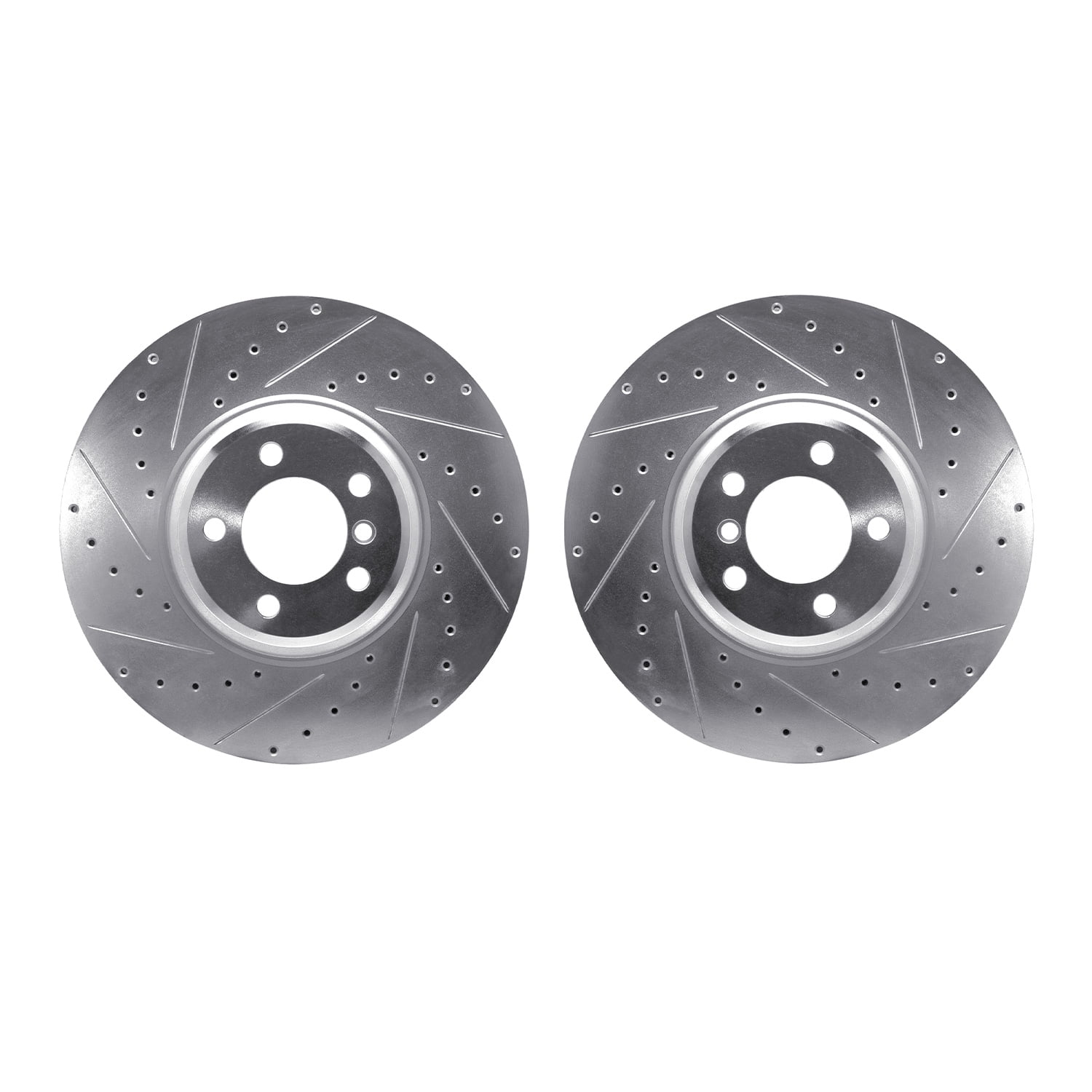 Dynamic Friction Company Front Brake Rotors-Drilled and Slotted-Silver 7002-31046