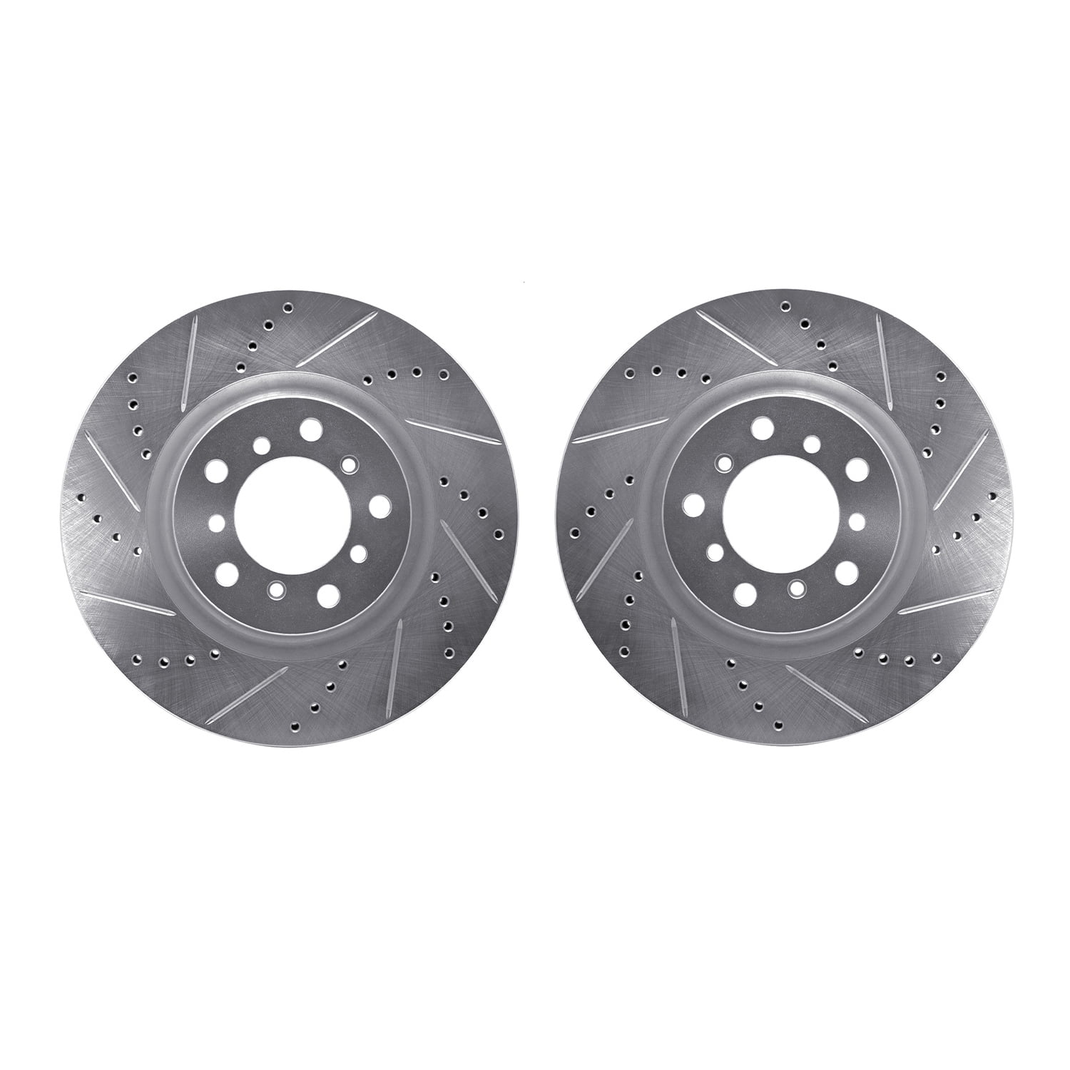 Dynamic Friction Company Front Brake Rotors-Drilled and Slotted-Silver 7002-31051