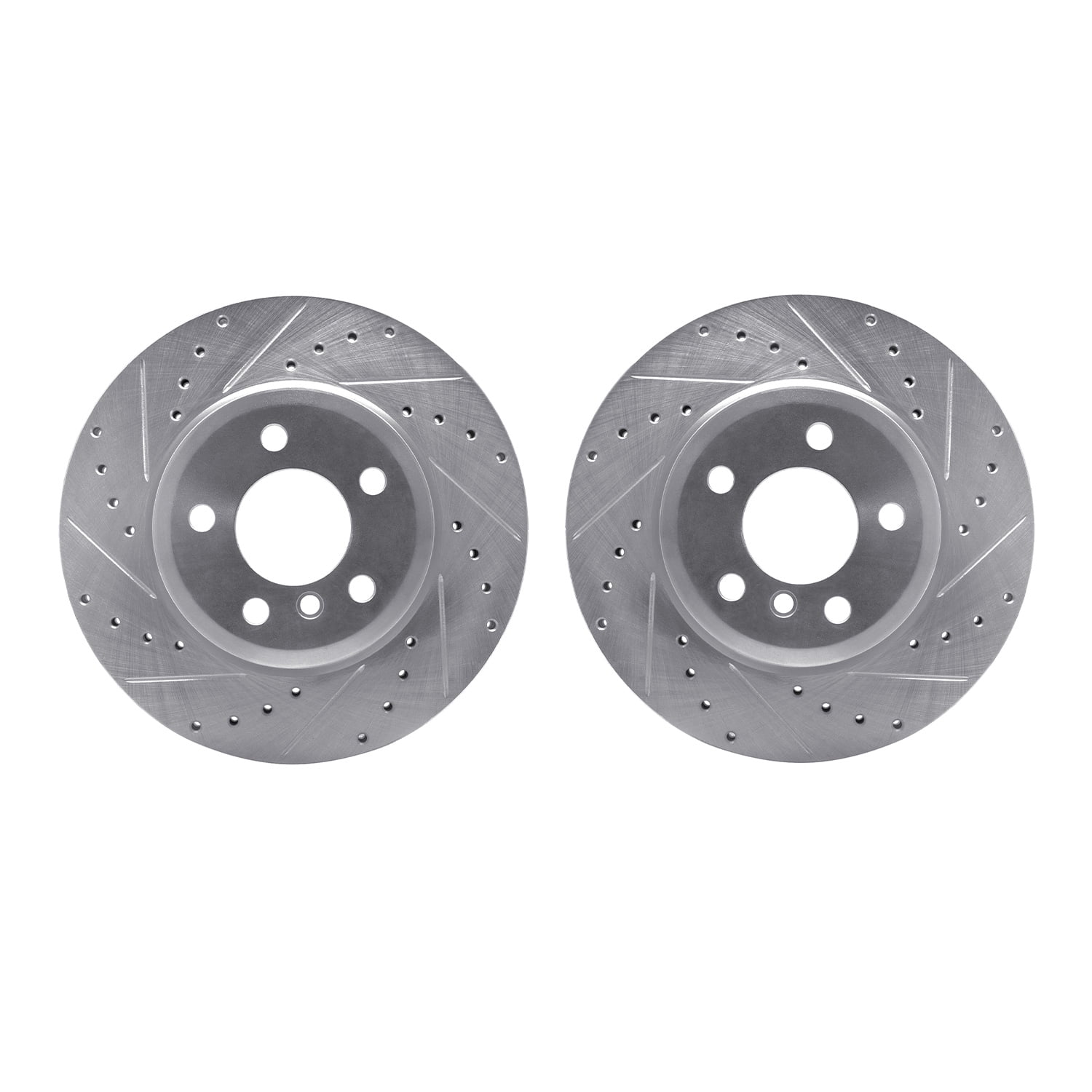 Dynamic Friction Company Front Brake Rotors-Drilled and Slotted-Silver 7002-31055