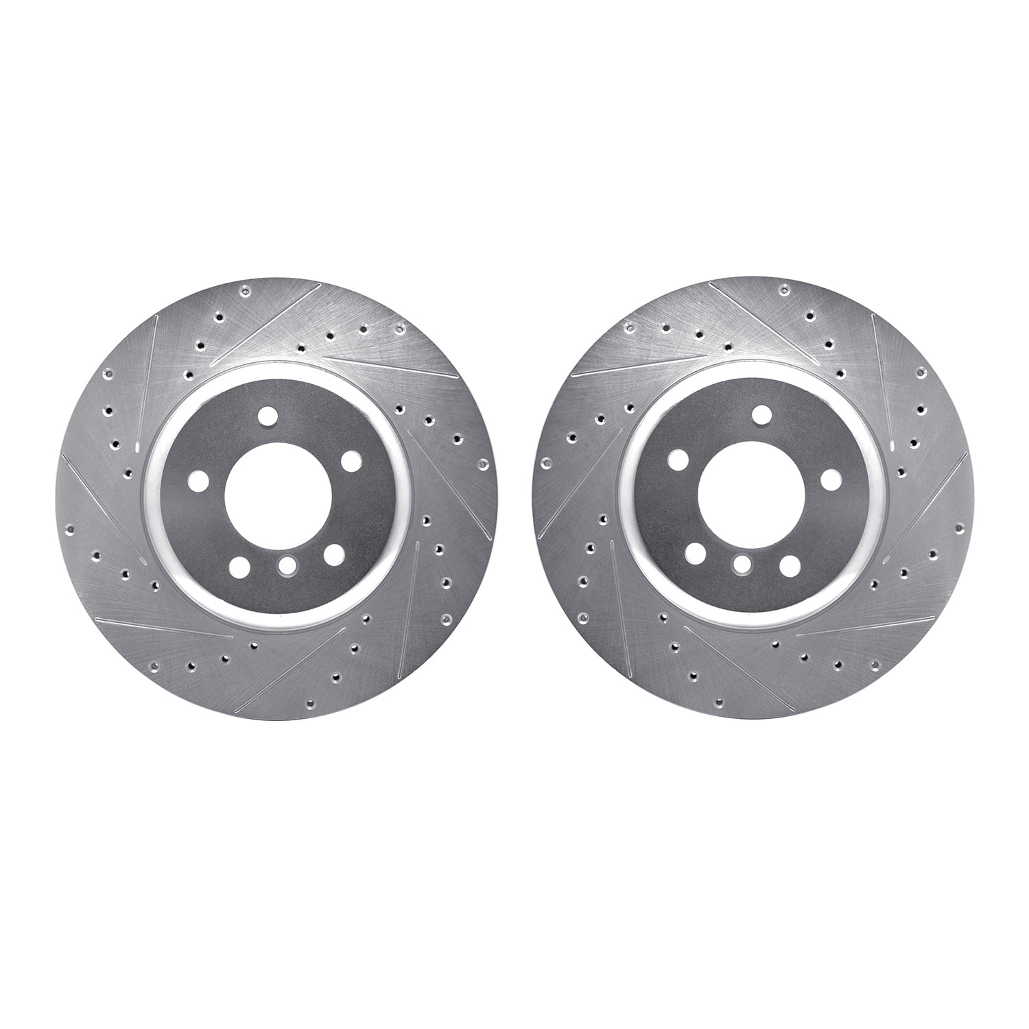 Dynamic Friction Company Front Brake Rotors-Drilled and Slotted-Silver 7002-31066