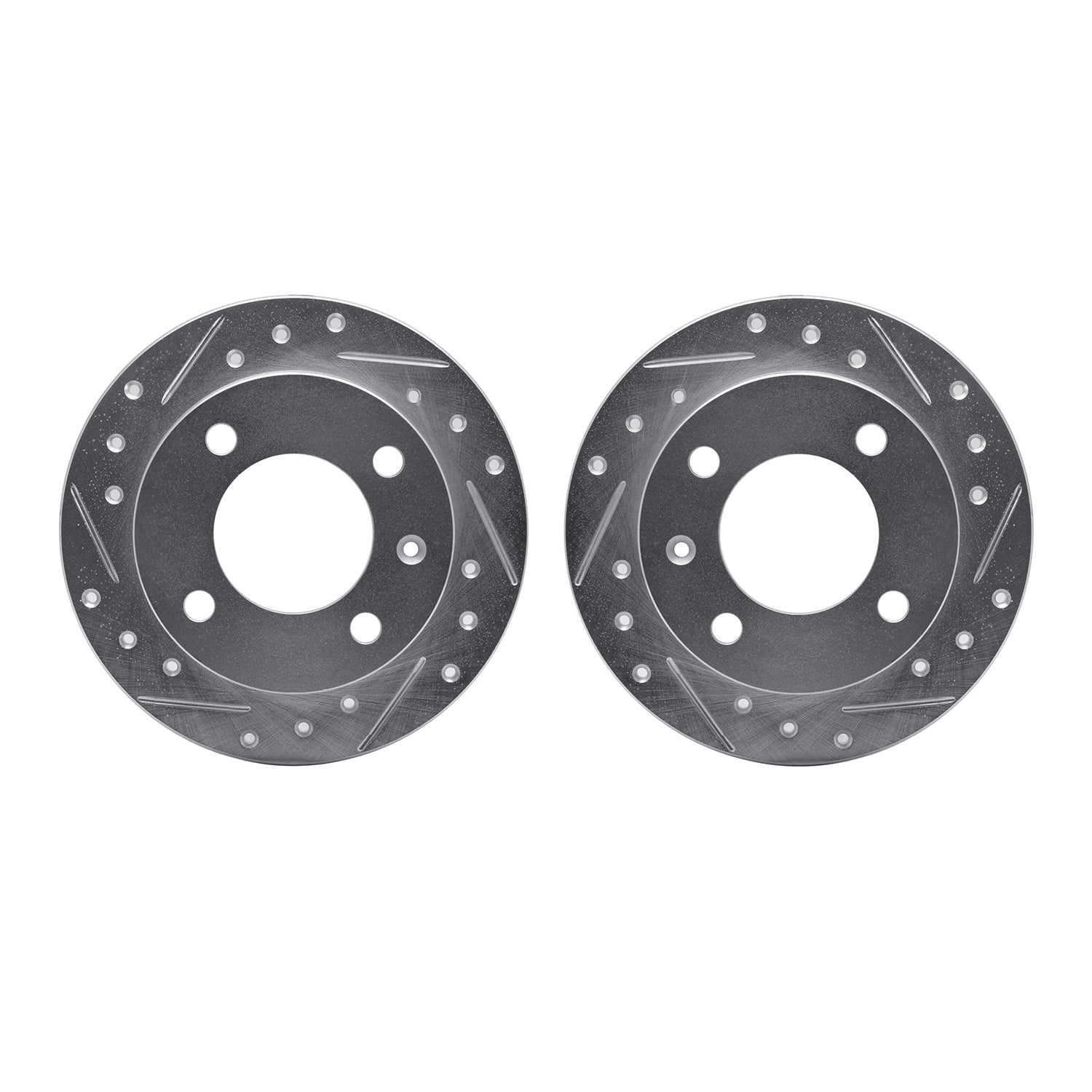 Dynamic Friction Company Front Brake Rotors-Drilled and Slotted-Silver 7002-54131