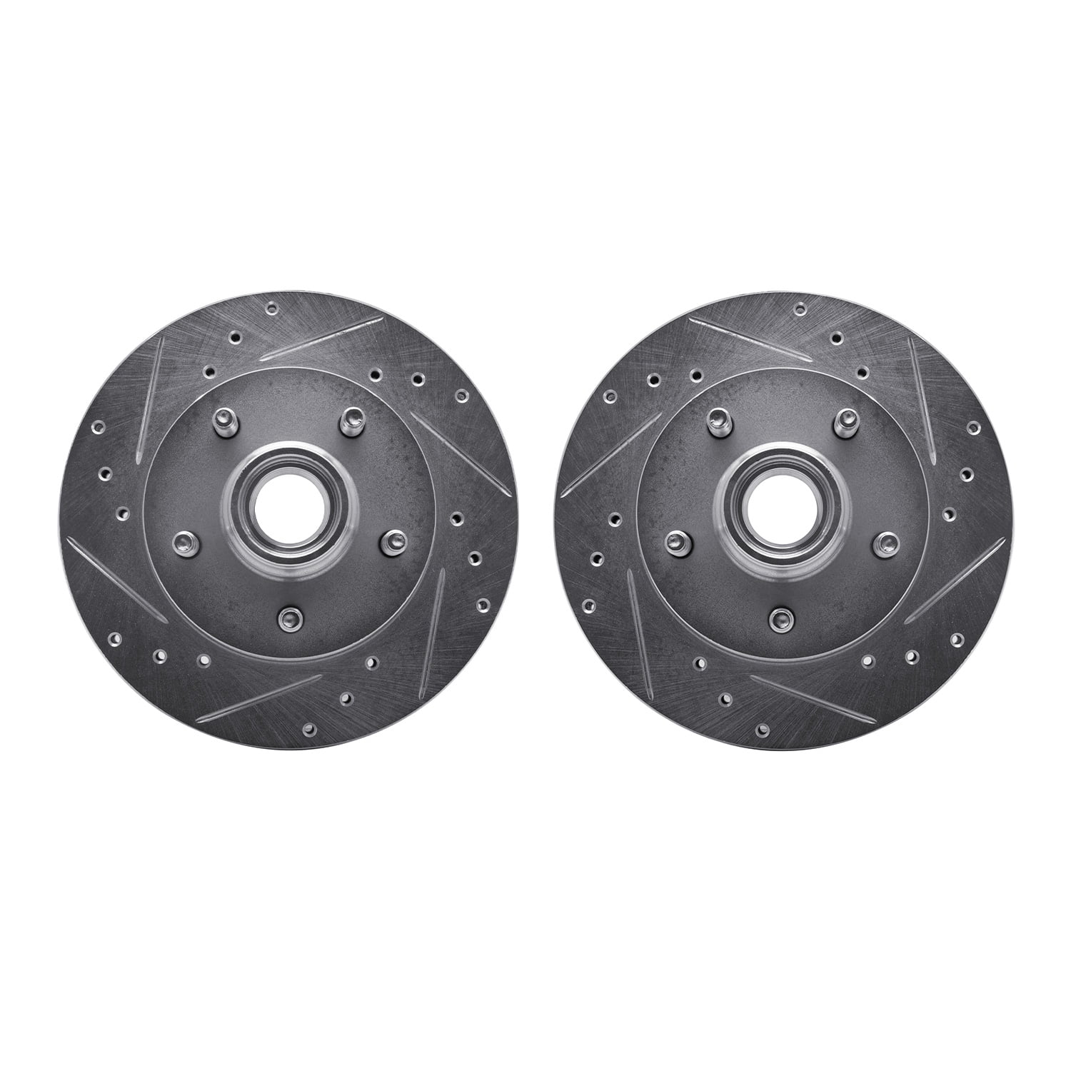 Dynamic Friction Company Front Brake Rotors-Drilled and Slotted-Silver 7002-54168