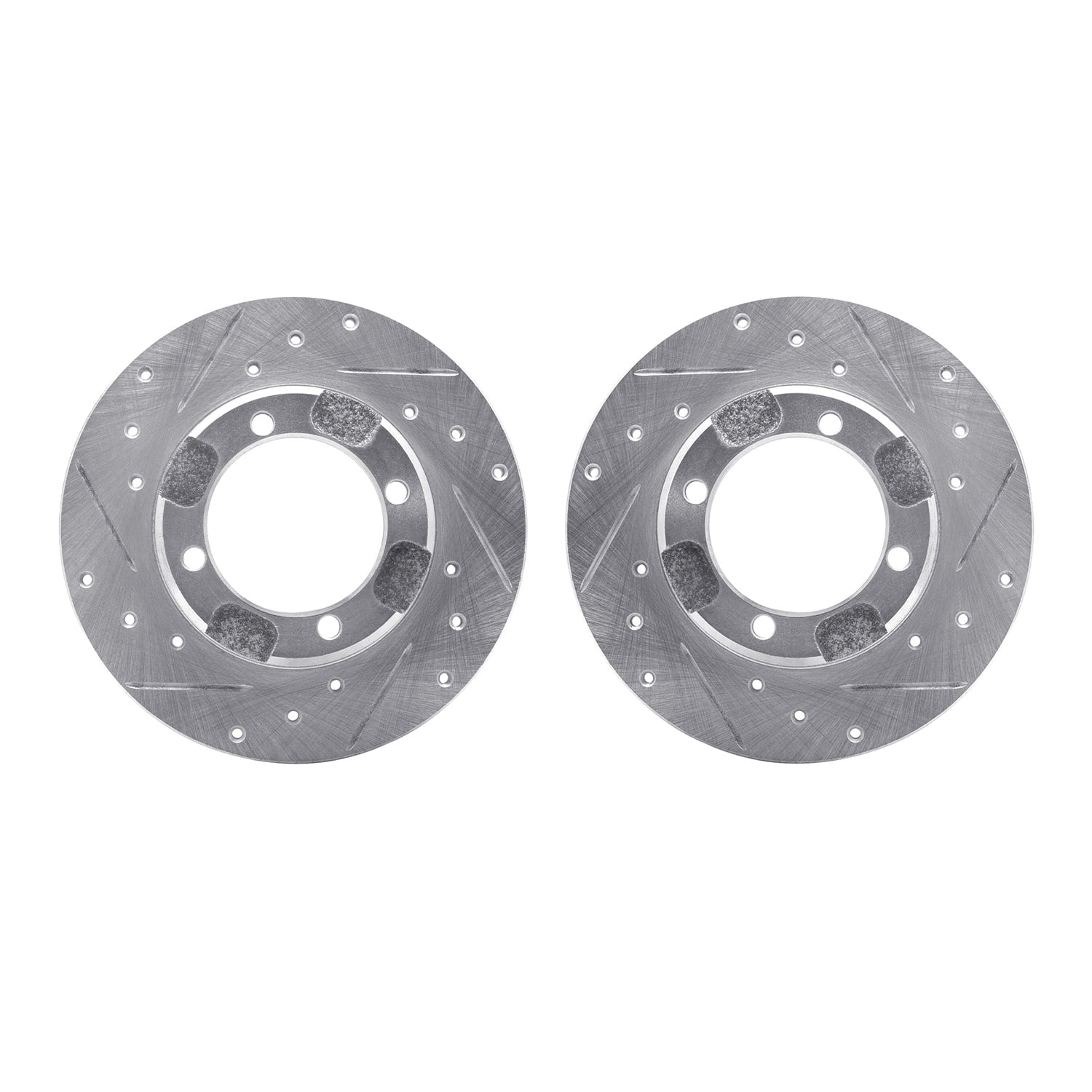 Dynamic Friction Company Front Brake Rotors-Drilled and Slotted-Silver 7002-72009
