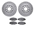 thumbnail image 1 of Dynamic Friction Company Front Brake Rotors-Drilled and Slotted-Silver with 5000 Advanced Brake Pads 7502-74055, 1 of 3