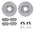 thumbnail image 1 of Dynamic Friction Company Front Brake Rotors-Drilled and Slotted-Silver with 5000 Advanced Brake Pads includes Hardware 7512-01002, 1 of 3