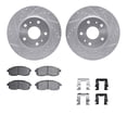 thumbnail image 1 of Dynamic Friction Company Front Brake Rotors-Drilled and Slotted-Silver with 5000 Advanced Brake Pads includes Hardware 7512-01004, 1 of 3