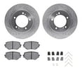 thumbnail image 1 of Dynamic Friction Company Front Brake Rotors-Drilled and Slotted-Silver with 5000 Advanced Brake Pads includes Hardware 7512-01009, 1 of 3