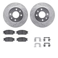 thumbnail image 1 of Dynamic Friction Company Front Brake Rotors-Drilled and Slotted-Silver with 5000 Advanced Brake Pads includes Hardware 7512-03028, 1 of 3