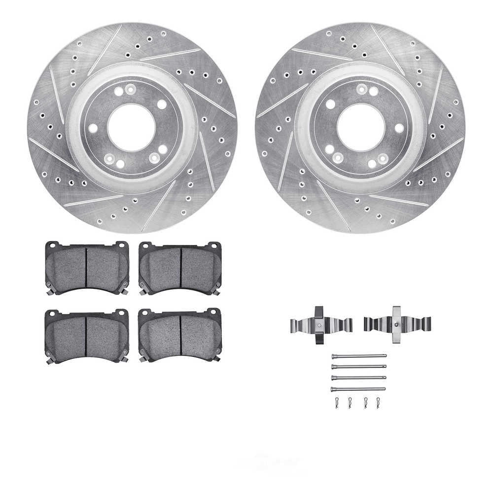 DFC 5000 Euro Ceramic Brake Pads and Hardware Kit - Archived 7512-03061 DFC Rotors-Drilled and