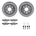 thumbnail image 1 of Dynamic Friction Company Front Brake Rotors-Drilled and Slotted-Silver with 5000 Advanced Brake Pads includes Hardware 7512-21001, 1 of 3