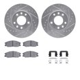 thumbnail image 1 of Dynamic Friction Company Front Brake Rotors-Drilled and Slotted-Silver with 5000 Advanced Brake Pads includes Hardware 7512-21031, 1 of 3