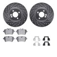 thumbnail image 1 of Dynamic Friction Company Front Brake Rotors-Drilled and Slotted-Silver with 5000 Advanced Brake Pads includes Hardware 7512-32000, 1 of 3