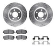 thumbnail image 1 of Dynamic Friction Company Front Brake Rotors-Drilled and Slotted-Silver with 5000 Advanced Brake Pads includes Hardware 7512-39005, 1 of 3