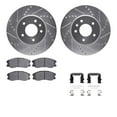 thumbnail image 1 of Dynamic Friction Company Front Brake Rotors-Drilled and Slotted-Silver with 5000 Advanced Brake Pads includes Hardware 7512-47060, 1 of 3