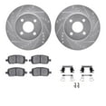 thumbnail image 1 of Dynamic Friction Company Front Brake Rotors-Drilled and Slotted-Silver with 5000 Advanced Brake Pads includes Hardware 7512-53002, 1 of 3