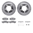 thumbnail image 1 of Dynamic Friction Company Front Brake Rotors-Drilled and Slotted-Silver with 5000 Advanced Brake Pads includes Hardware 7512-54020, 1 of 3