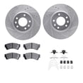 thumbnail image 1 of Dynamic Friction Company Front Brake Rotors-Drilled and Slotted-Silver with 5000 Advanced Brake Pads includes Hardware 7512-54043, 1 of 3