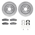thumbnail image 1 of Dynamic Friction Company Front Brake Rotors-Drilled and Slotted-Silver with 5000 Advanced Brake Pads includes Hardware 7512-59101, 1 of 3