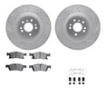 thumbnail image 1 of Dynamic Friction Company Front Brake Rotors-Drilled and Slotted-Silver with 5000 Advanced Brake Pads includes Hardware 7512-63076, 1 of 3