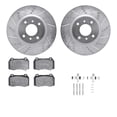 thumbnail image 1 of Dynamic Friction Company Front Brake Rotors-Drilled and Slotted-Silver with 5000 Advanced Brake Pads includes Hardware 7512-67060, 1 of 3