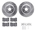 thumbnail image 1 of Dynamic Friction Company Front Brake Rotors-Drilled and Slotted-Silver with 5000 Advanced Brake Pads includes Hardware 7512-68015, 1 of 3
