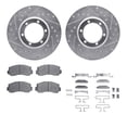 thumbnail image 1 of Dynamic Friction Company Front Brake Rotors-Drilled and Slotted-Silver with 5000 Advanced Brake Pads includes Hardware 7512-72004, 1 of 3