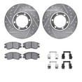 thumbnail image 1 of Dynamic Friction Company Front Brake Rotors-Drilled and Slotted-Silver with 5000 Advanced Brake Pads includes Hardware 7512-72025, 1 of 3