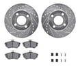 thumbnail image 1 of Dynamic Friction Company Front Brake Rotors-Drilled and Slotted-Silver with 5000 Advanced Brake Pads includes Hardware 7512-73008, 1 of 3