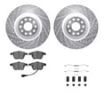 thumbnail image 1 of Dynamic Friction Company Front Brake Rotors-Drilled and Slotted-Silver with 5000 Advanced Brake Pads includes Hardware 7512-74057, 1 of 3